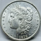 1878 Morgan Silver Dollar, 8 TF, Philadelphia Mint, AU++/UNC