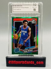 2023-24 Panini Donruss Optic - Rated Rookie Kobe Brown #232 Green Hyper Prizm...