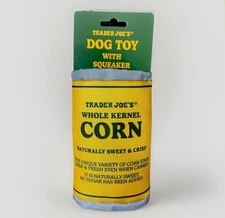 Trader Joes Corn Can Dog Toy Limited Edition Brand New HTF