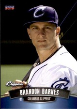 2019 Columbus Clippers Choice #3 Brandon Barnes Orange California Baseball Card