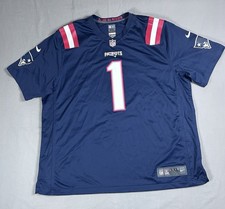 Nike New England Patriots Nfl #1 Cam Newton Jersey Sz 3XL Navy Blue