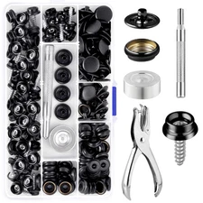 150 PCS Canvas Snap Kit with 2 Pcs Setting Tool, Marine Grade Stainless Steel...