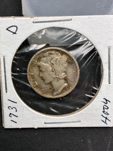 1931 D Mercury Silver Dime - VG -  $1.99 Shipping