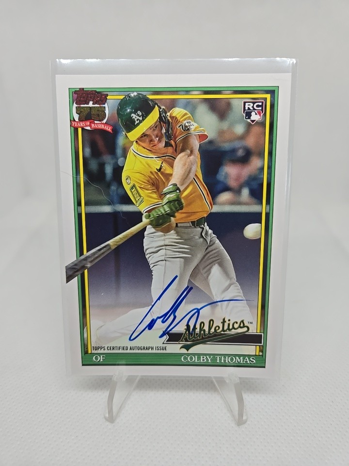 Topps 1991 Baseball Autographs Colby Thomas RC Auto #91A-COL Athletics 2026