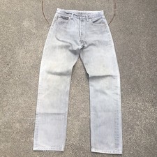 Vintage Y2K Levi's 501 Button Fly Made Poland Gray Denim Jean Mens Size 28 x 31 