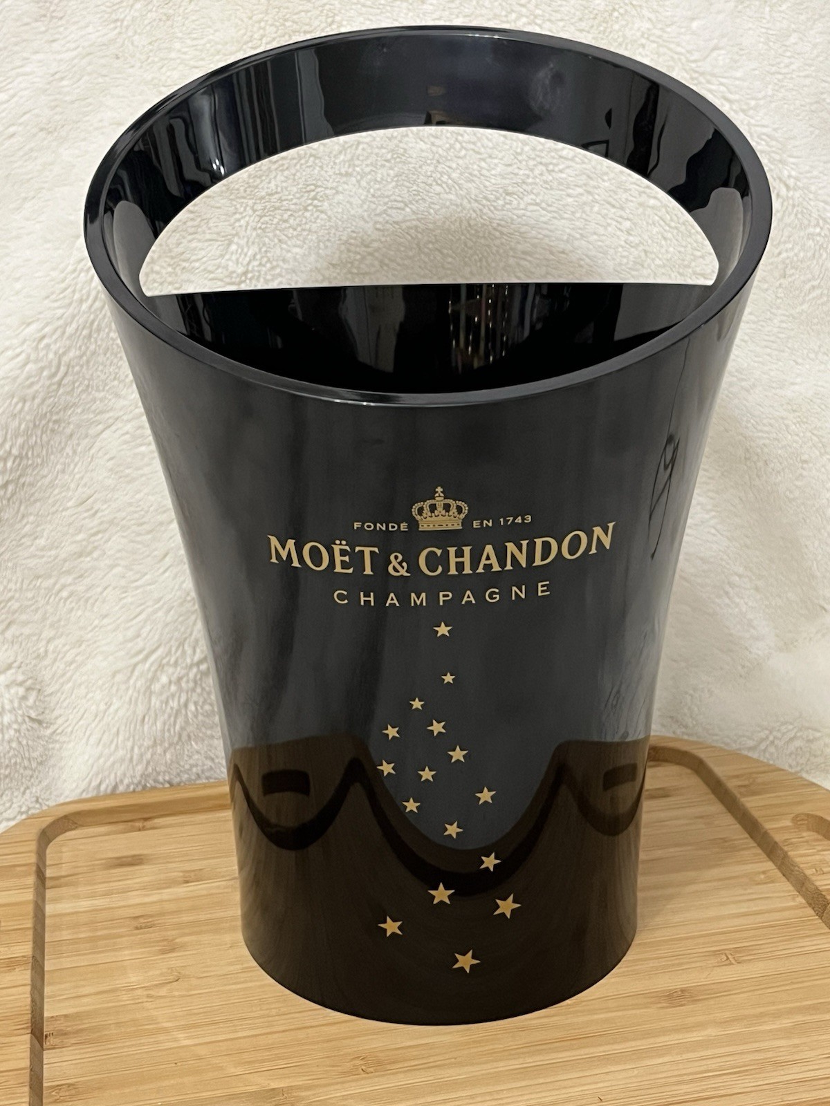 Moet & Chandon Champagne Ice Bucket Black Acrylic Jean Marc Gady Design