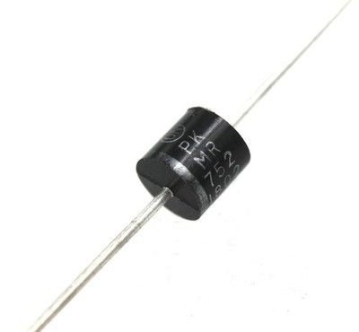 MR752 High Current Lead Mounted Rectifier, 6A., 200v, 