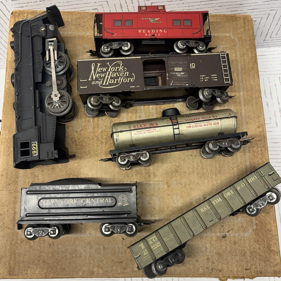 MARX STEAM LINE ELECTRIC TRAIN 6 PIECE SET BOXED 48-3016 - Image 3 of 4