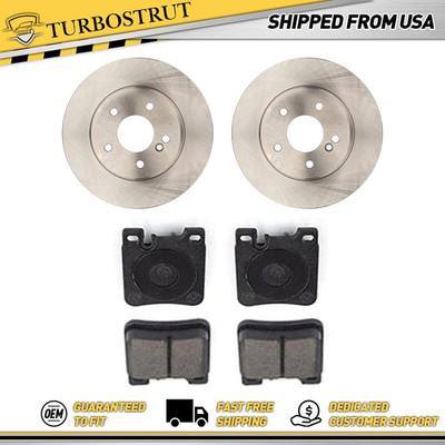 Rear OE Brake Rotors Brake Pads Kit fits 1996 1997 Mercedes-Benz C36 AMG