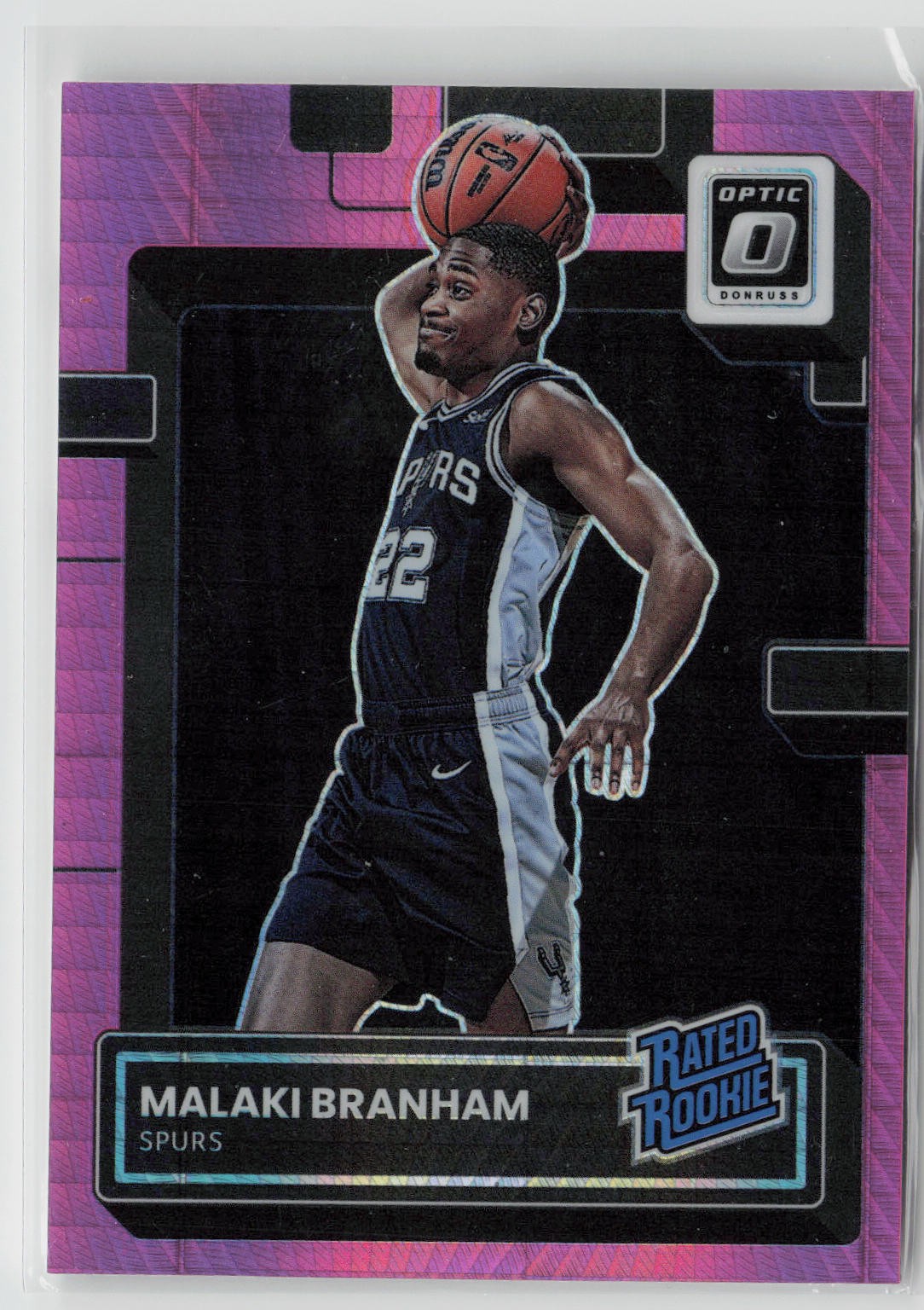 2022-23 Panini Donruss Optic - Rated Rookie Malaki Branham #222 Pink Hyper Prizm