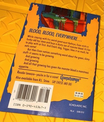 Monster Blood by R. L. Stine (1992, Trade Paperback)