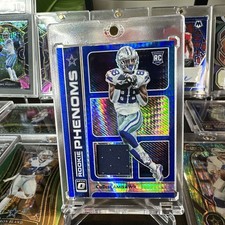 2020 Phenoms Ceedee Lamb Patch Hyper Blue rookie card RC color match. rookie card picture