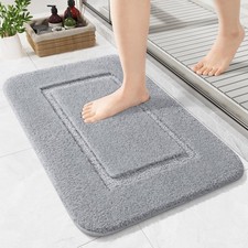 Bathroom Rugs, 24" x 17" Small Bath Rug, Non Slip Washable Bath Mat Soft Abso...