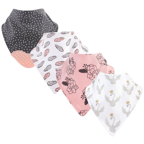 Bandana Bib with Teether, Wings 4 Pack