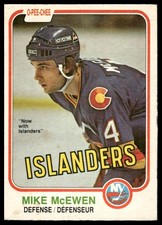 1981-82 O-Pee-Chee #215 Mike McEwen New York Islanders