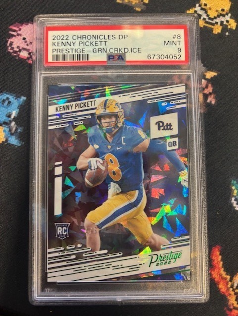 Kenny Pickett Panini Chronicles Draft Picks Prestige #8 Green Cracked Ice