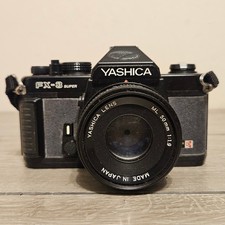 Yashica FX-3 Super SLR Camera with 50mm 1:1.9 Lens FOR PARTS OR REPAIR - Damaged