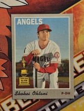 2019 Topps Heritage Shohei Ohtani 1970 Cloth Stickers #16 LA Angels & Dodgers 