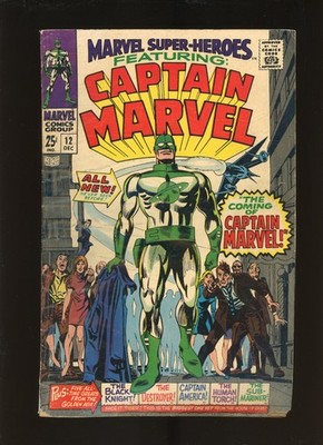 Marvel Super-Heroes #12 (1967) 1st Captain Marvel (Mar-Vell) GD/VG