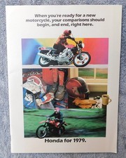 VINTAGE HONDA MOTORCYCLE BROCHURE CATALOG 1979 ELSINORE CBX CB750 GL CR XL500 CX