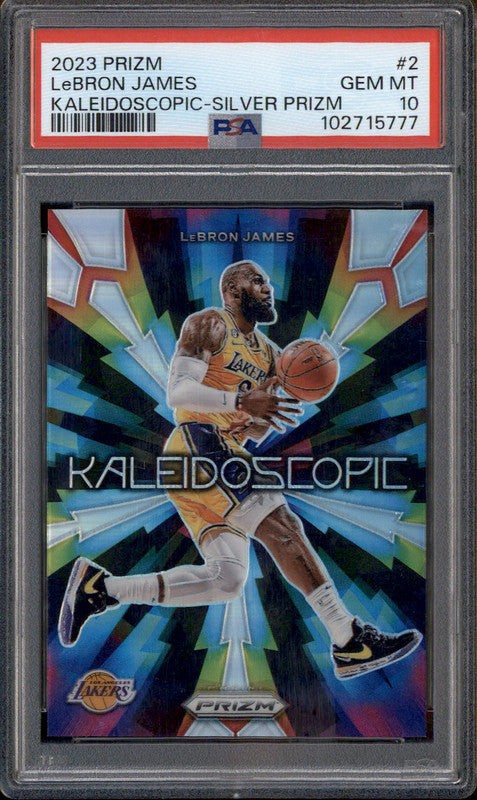 2023 Panini Prizm Kaleidoscopic Silver Prizm #2 LeBron James