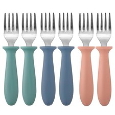 6-Pack Stainless Steel Toddler Forks Baby Kids Utensils for Self fork