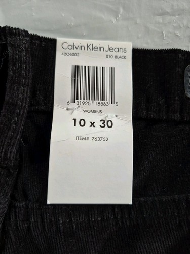 Neu Calvin Klein Jeans Power Stretch Cord Straight Leg Slim Schwarz 10x30 - Bild 16 von 16