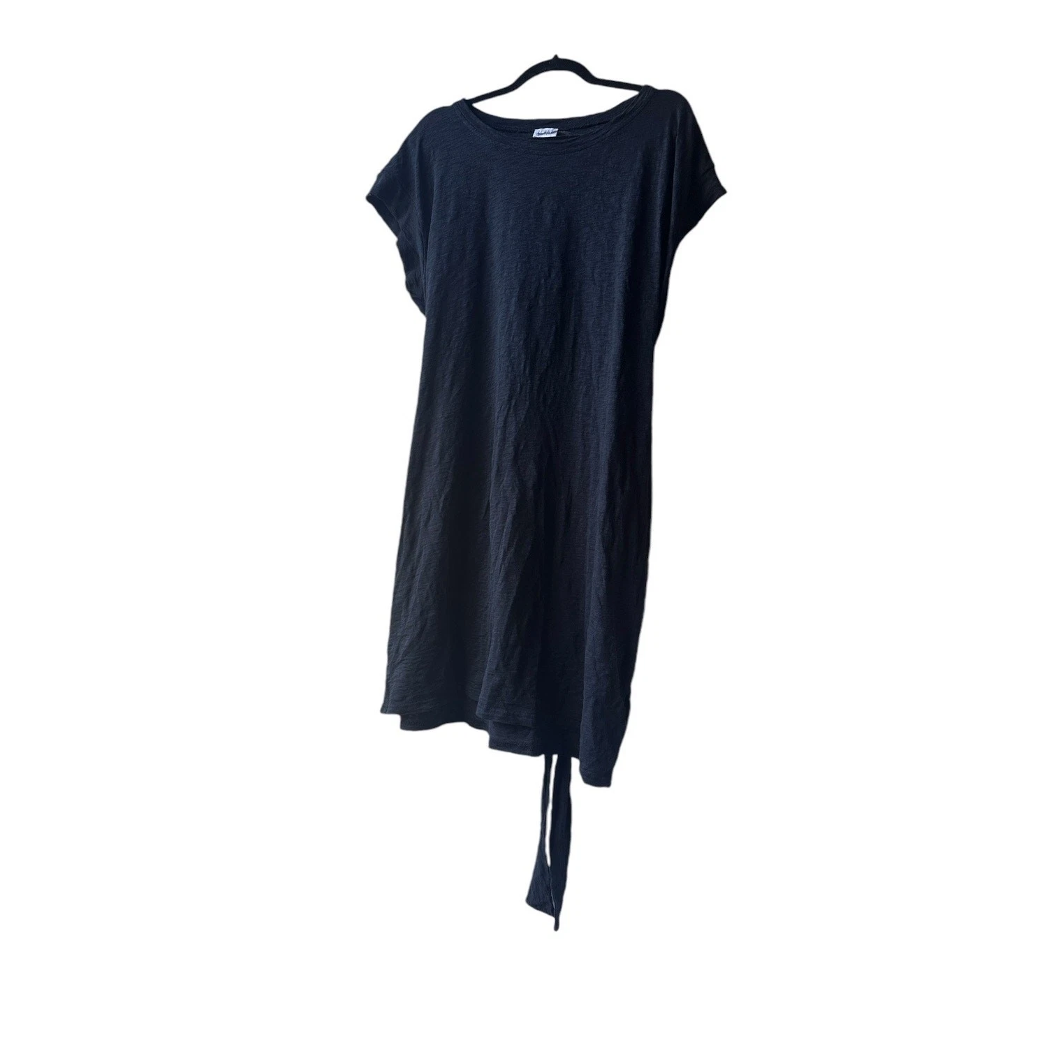 VETEMENTS j.crew abito t shirt manica corta cravatta vita nero bi142 donna taglie forti 2x