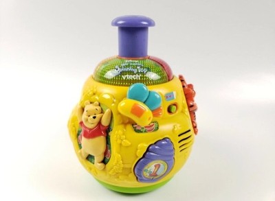 Vtech Disney Play 'N Learn Spinning Top Winnie Pooh Tigger Piglet Music Lights