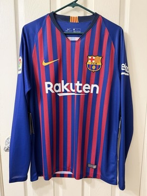 Nike FC Barcelona Home 2018-19 Long Sleeve Stadium Jersey Size