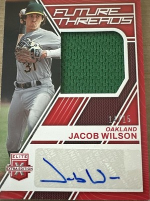 2023 DONRUSS ELITE #FTS-JW JACOB WILSON FUTURE THREADS AUTO JERSEY /15
