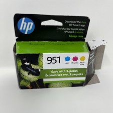 Genuine HP 951 Tri-Color Ink Cartridges Open Box Exp 10/2026