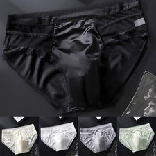 Intimo uomo triangolo seta ghiaccio senza cuciture con tasche rialzate per traspirabilità