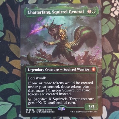 Wizards of the Coast MTG Chatterfang, Squirrel General Bloomburrow Borderless