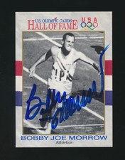1991 Impel U. S. OLYMPIC HOF -#43 BOBBY JOE MORROW (Track) *AUTOGRAPHED* d.2020