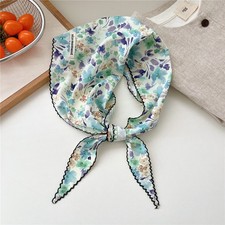 Flower Printed Head Scarf DIY Hair Ties Bandanas Hair Ribbon Multi-functional ?