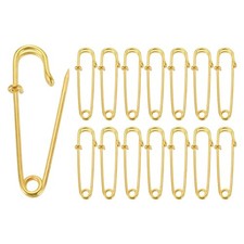 30pcs Safety Pins 45mm Electroplated Large Safety Pin for Clothes Gold,