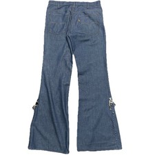 Vintage 70s Levis Orange Tab Actual 34x35 Bell Bottom Flare Studded Boho Rare