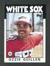 Ozzie Guillen Chicago White Sox MLB Rookie Baseball Card #254 RC 1986 Topps. rookie card picture