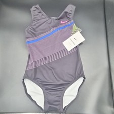 Nike Women's Gymnastics Tank Leotard Black Striped DSNKY014