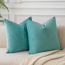 Throw Pillow Covers Set of 2 Decorative 26x26 26" x 26" Pack of 2 Teal Green