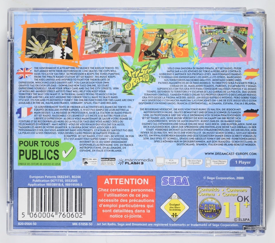 Jet Set Radio Dreamcast PAL CIB 2000 SEGA Action Adventure - Image 3 of 4