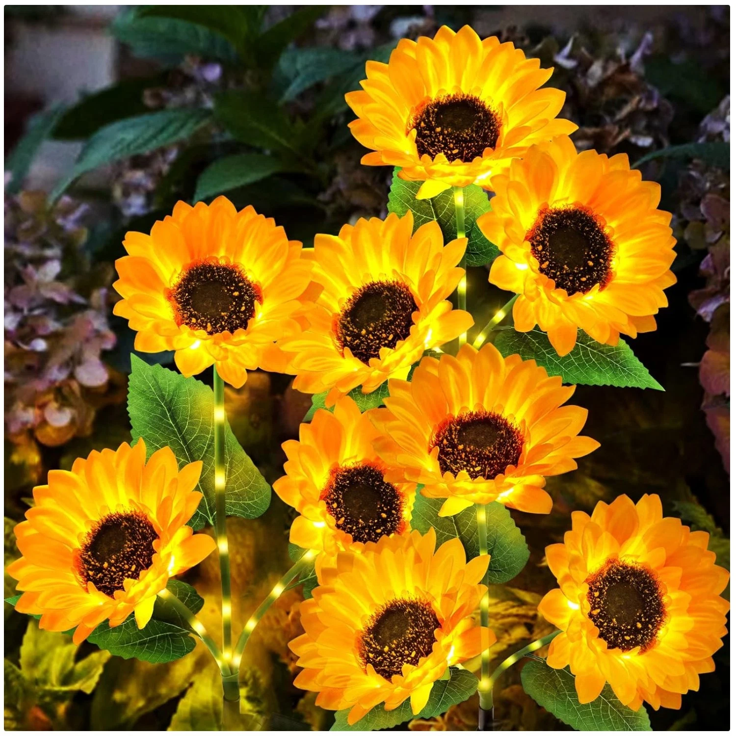 Realistic Sunflower Outdoor Lights - 3 Pack