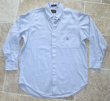 Vintage Chaps Ralph Lauren Men  s 16.5 - 32/33 Blue Long Sleeve Shirt 100 Cotton