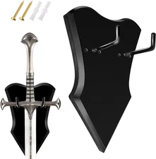 Sword Mount Vertical Wood Plaque Wall Medieval Display 1 Pcs Medium