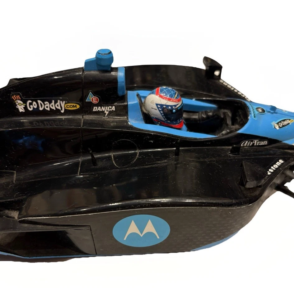 Coche de carreras Danica Patrick Indy negro Hot Wheels 1:12 2008 Motorola Blue Go Daddy Foto 4 de 4