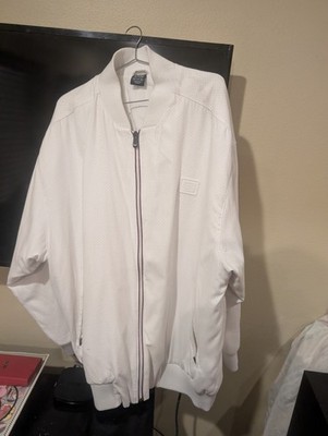 Nike LeBron James Varsity Bomber Jacket Men XXL White Full Zip Quilted Lining