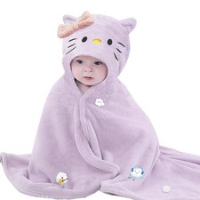 Toddler Baby Bath Towel with Hood 27.5"X55" Ultra Absorbent Soft Cozy Comfort...