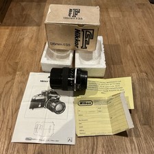 Nikon  Nikkor 135mm f/3.5 camera Lens, F Mount, Boxed With Leaflets, Good Con
