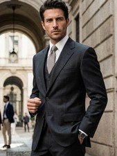 Ermenegildo Zegna Mens 40R Blazer Super 120s Fine Worsted Wool Suit Jacket